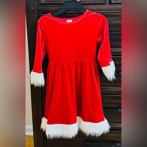 Two dresses - Merry Christmas party dress - Red and White Kids Casual Dress